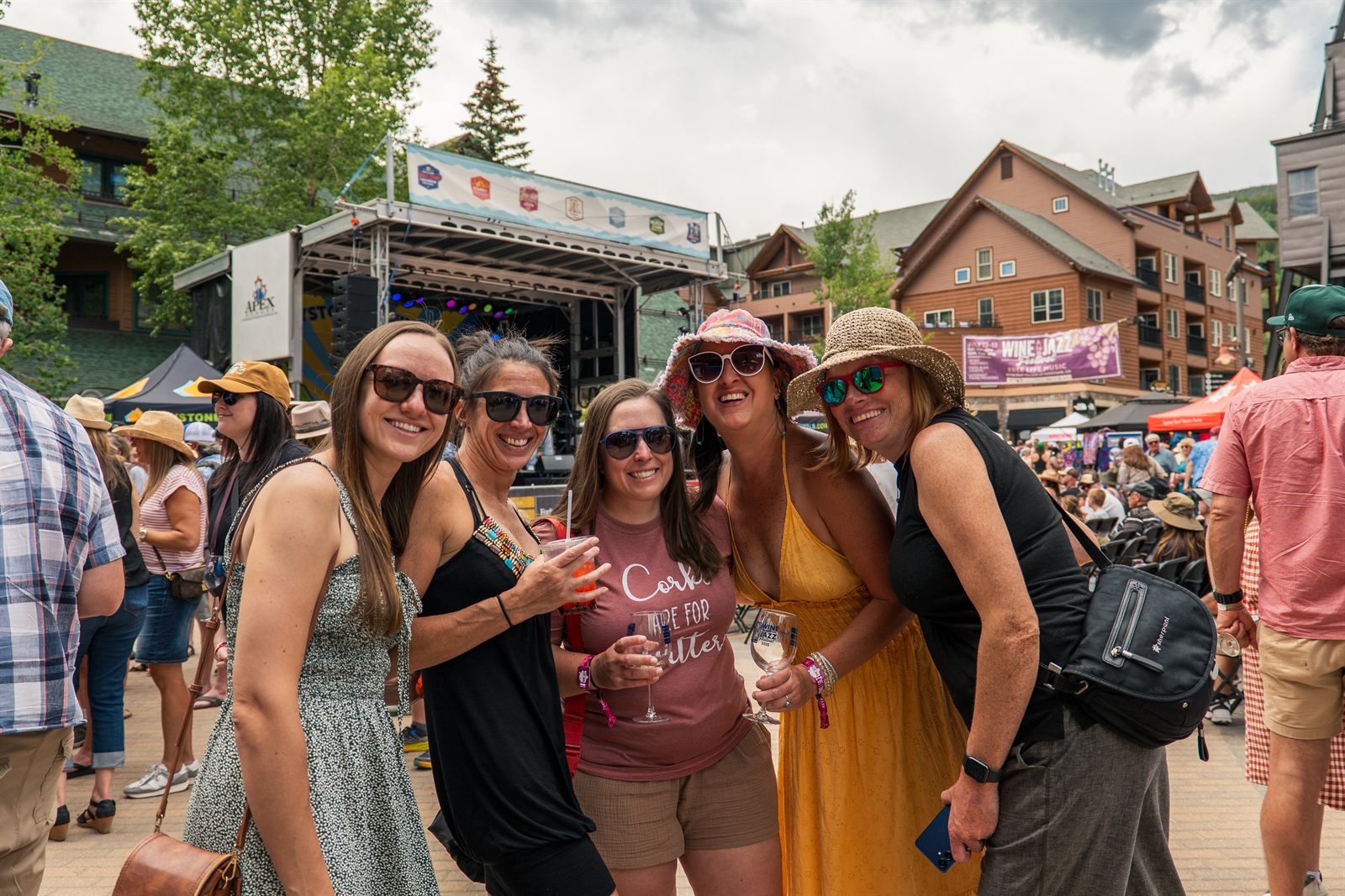 Guests at the Keystone Wine & Jazz Festival in River Run Village